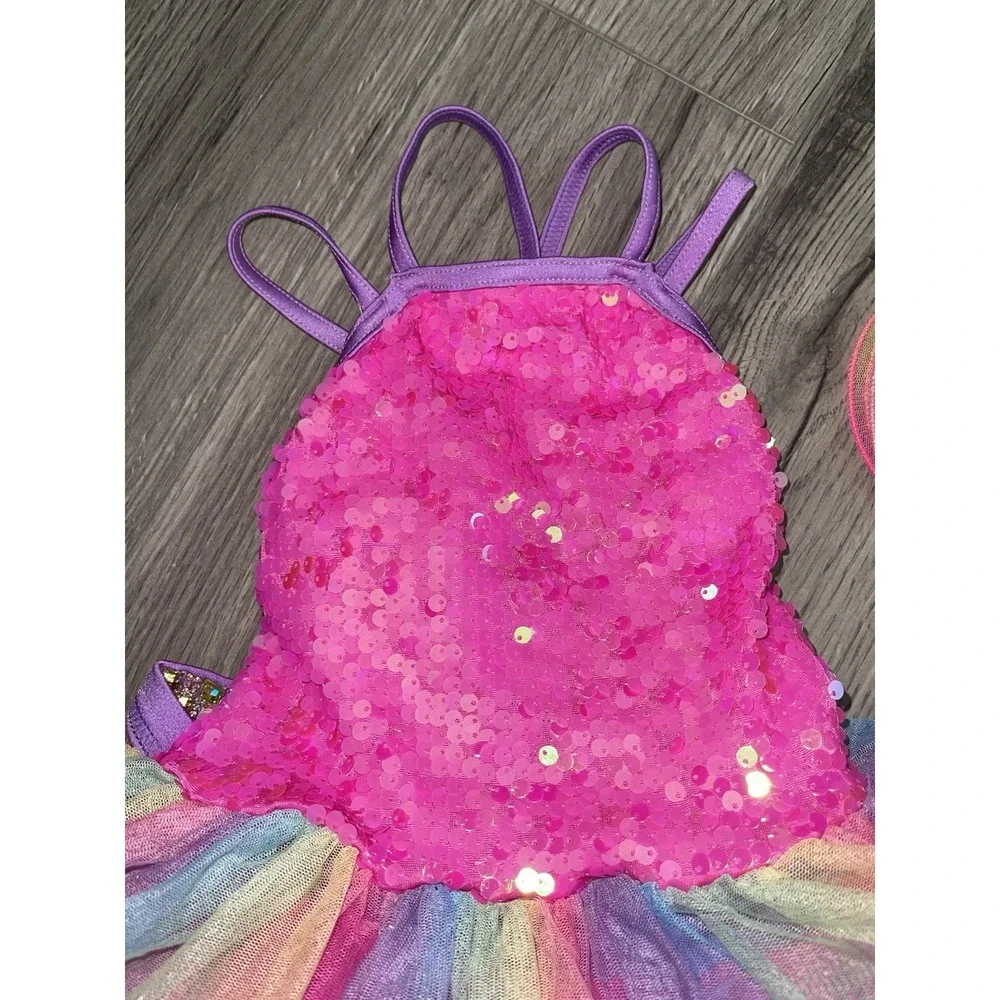Weissman Girls Dance Dresses / Costumes & Hair Accessory Size XSC Bundle